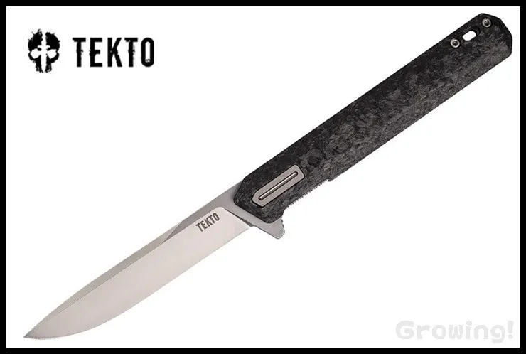 Tekto Knives F2 Bravo Linerlock CF/Silver