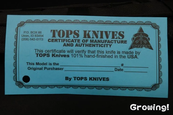 TOPS Tahoma Field Knife Black