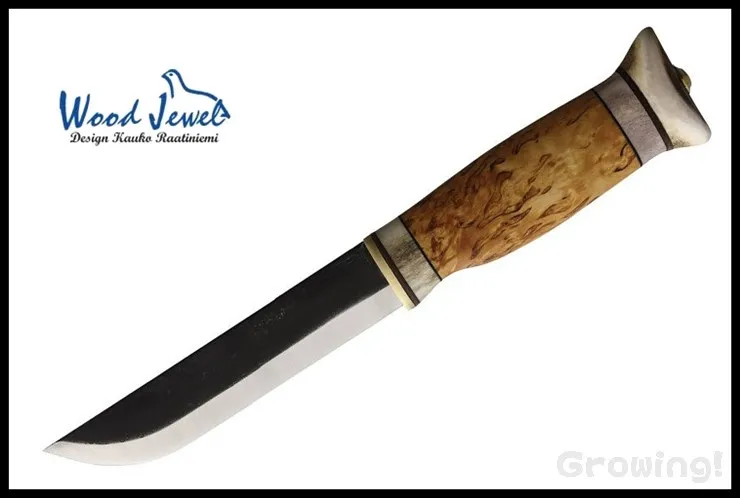 Wood Jewel Reindeer Herder's Knife
