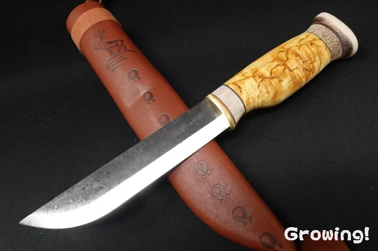 Wood Jewel Reindeer Herder's Knife